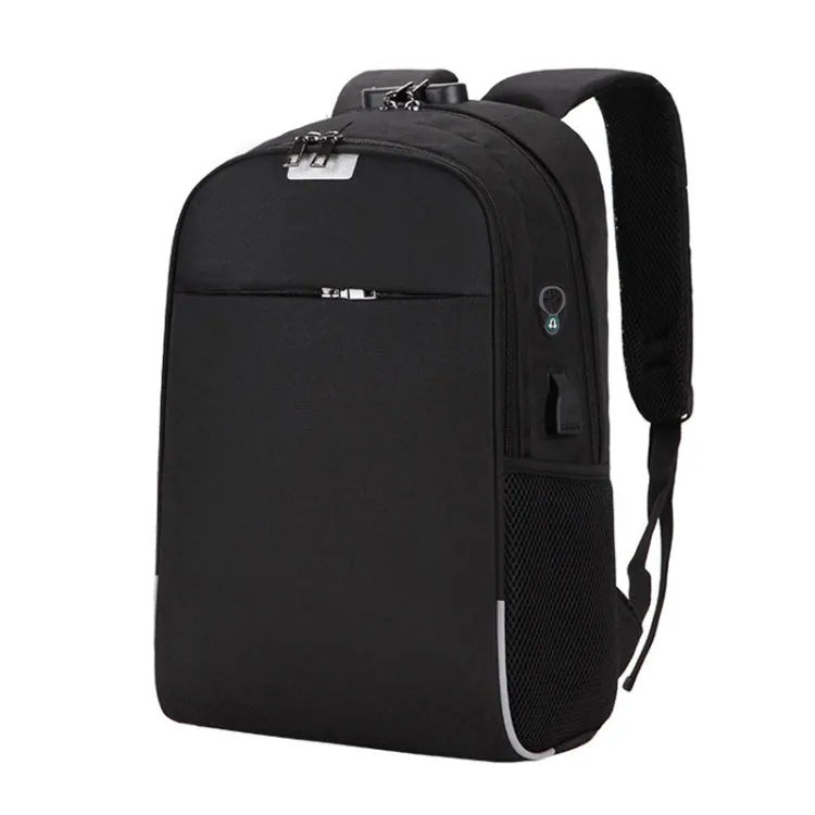 Laptop Backpack School Bags Anti-theft Travel Backpack with USB Charging Port(Black)