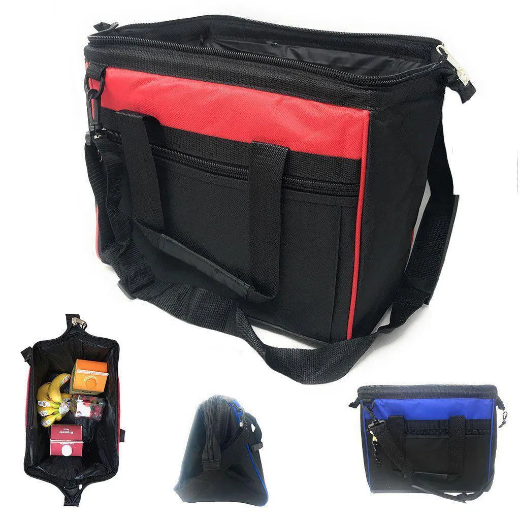 Large Cooler Lunch Box Bag Wide Mouth Straps Picnic Beer Drink Water 14inch