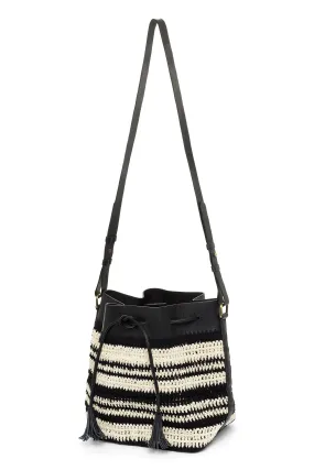 Leather Crochet Bucket Bag