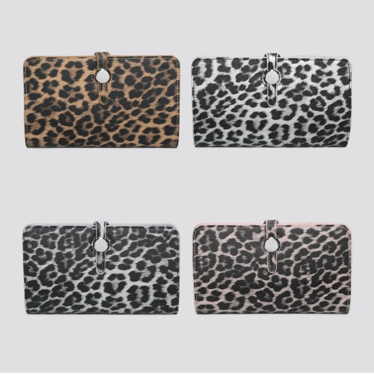 Leopard Print Wallet & Coin Purse - Brown Leopard