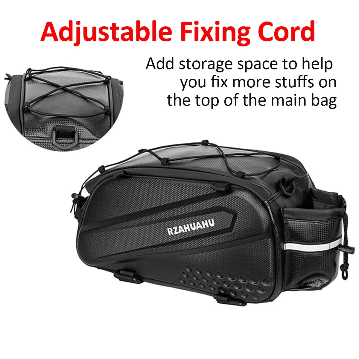 Lixada 3in1 Bike Rack Bag Trunk Bag Waterproof Bicycle Rear Seat Bag 2 Side Bags Cycling Cargo Luggage Bag Pannier Shoulder Bag