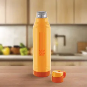 Liza Stainless Steel Smart Insulated Bottle - 650ml Yellow: Perfect for Kids, Home, School