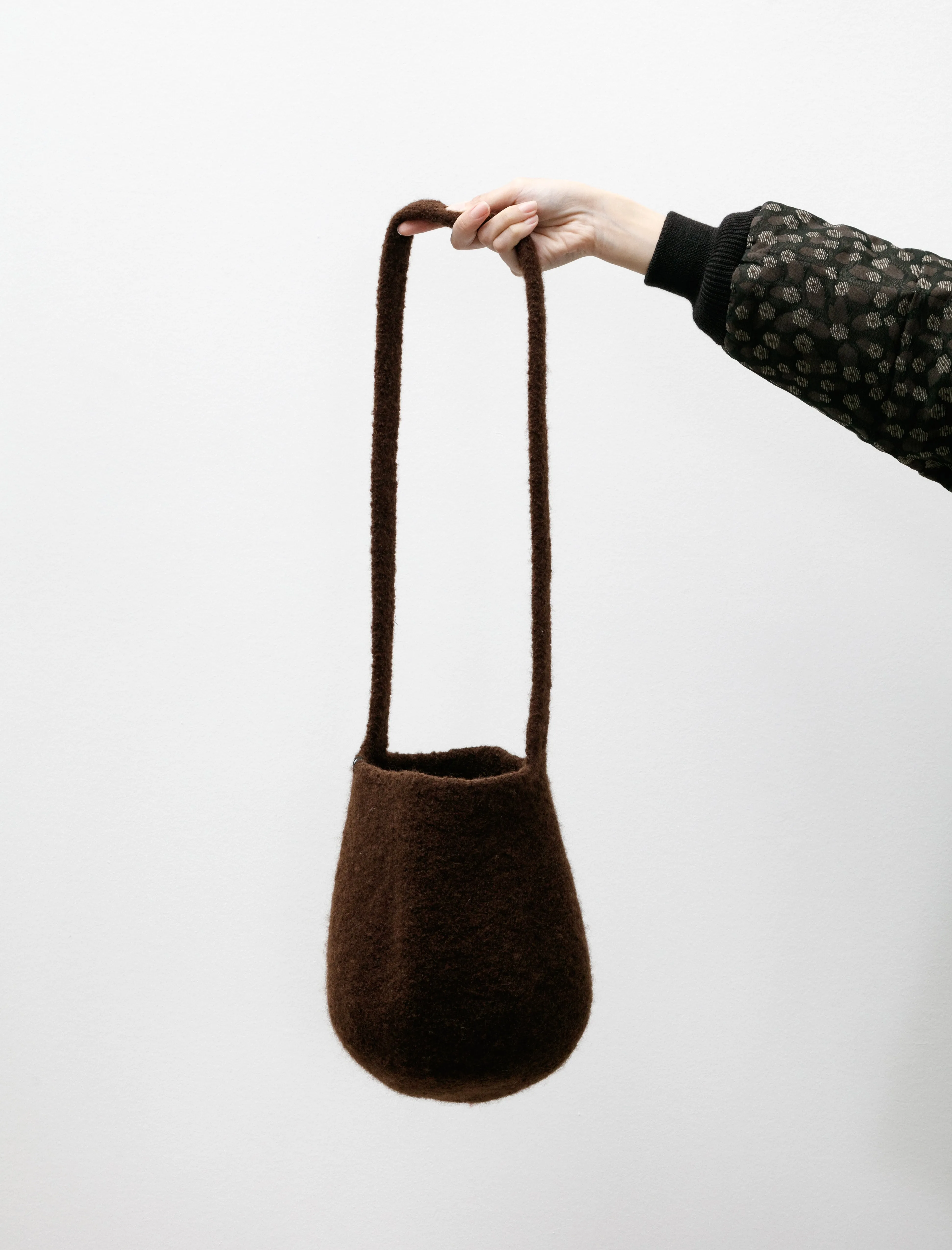 Long Strap Bucket Back Dark Brown