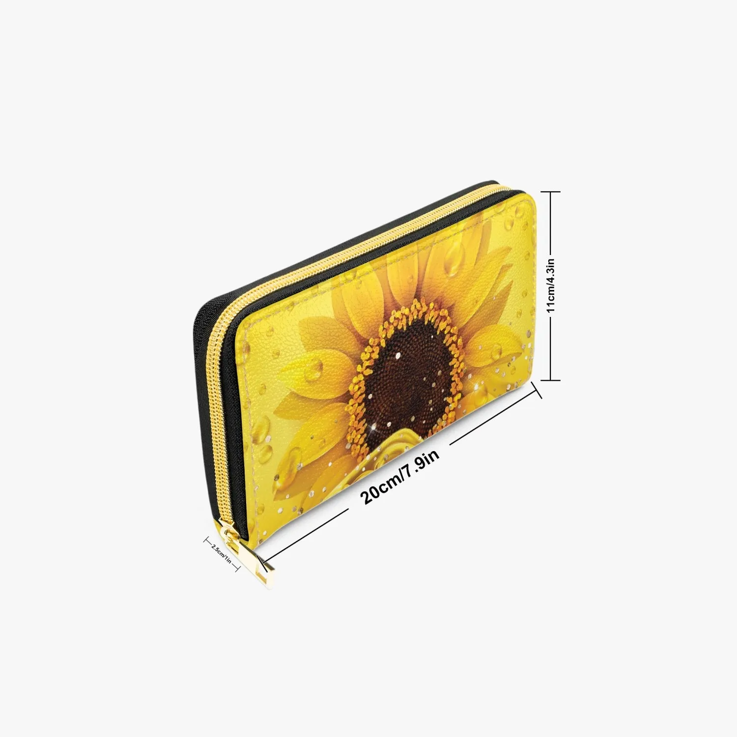 Long Type Zipper Purse, Sunflower, awd-1354