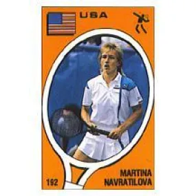 Martina Navratilova Panini Sticker Card