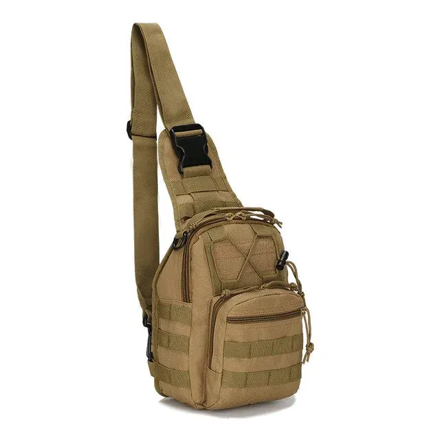 Mens Backpack Tactical Sling Shoulder Bag Molle Travel Chest Pack Outdoor Hiking bag