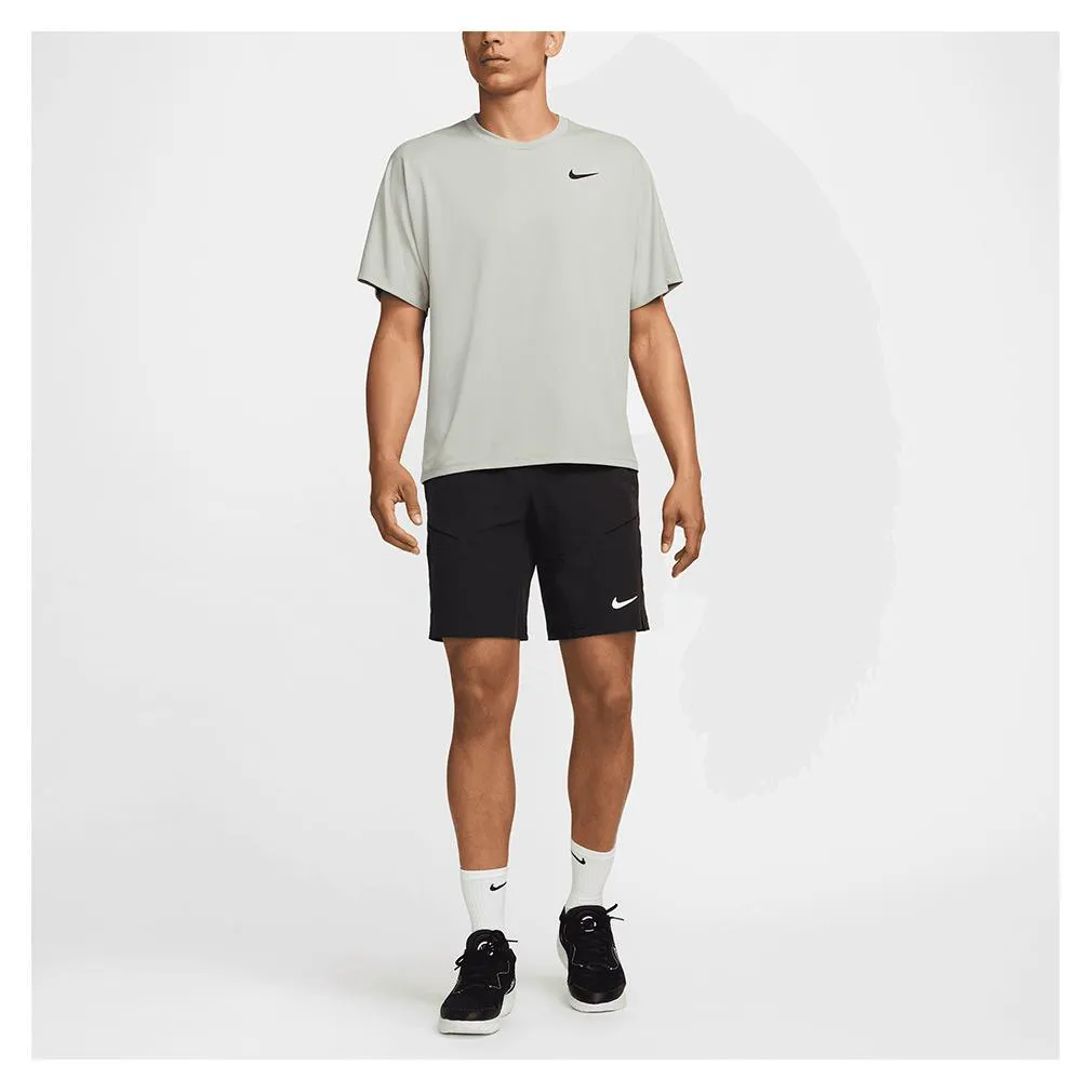 Mens Dri-Fit Slam Wild Card Tennis Top Jade Horizon and Black