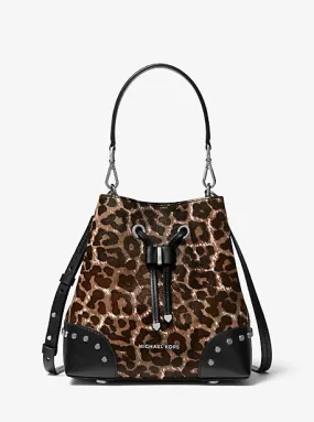 Mercer Gallery Small Leopard Calf Hair Shoulder Bag