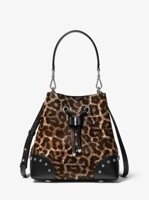 Mercer Gallery Small Leopard Calf Hair Shoulder Bag