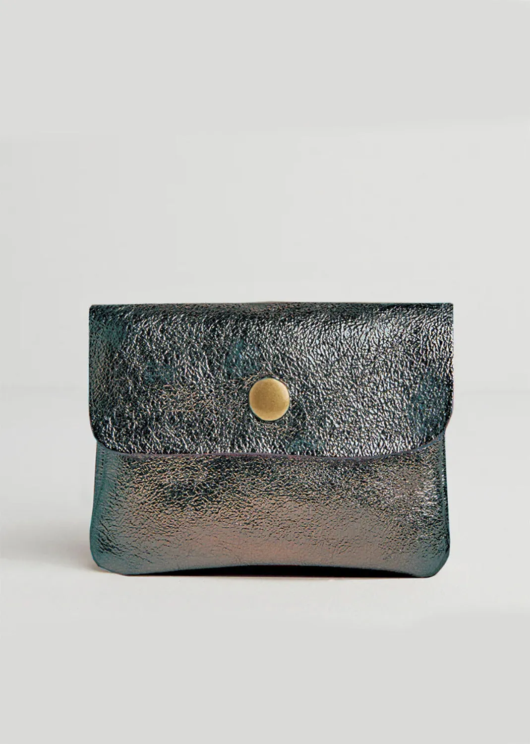 Metallic Small Leather Purse