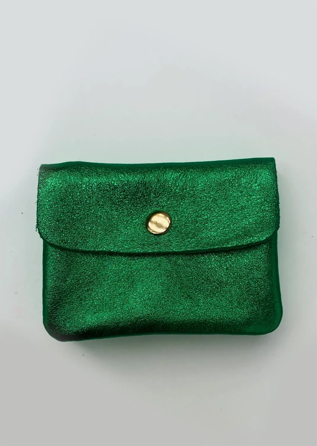 Metallic Small Leather Purse