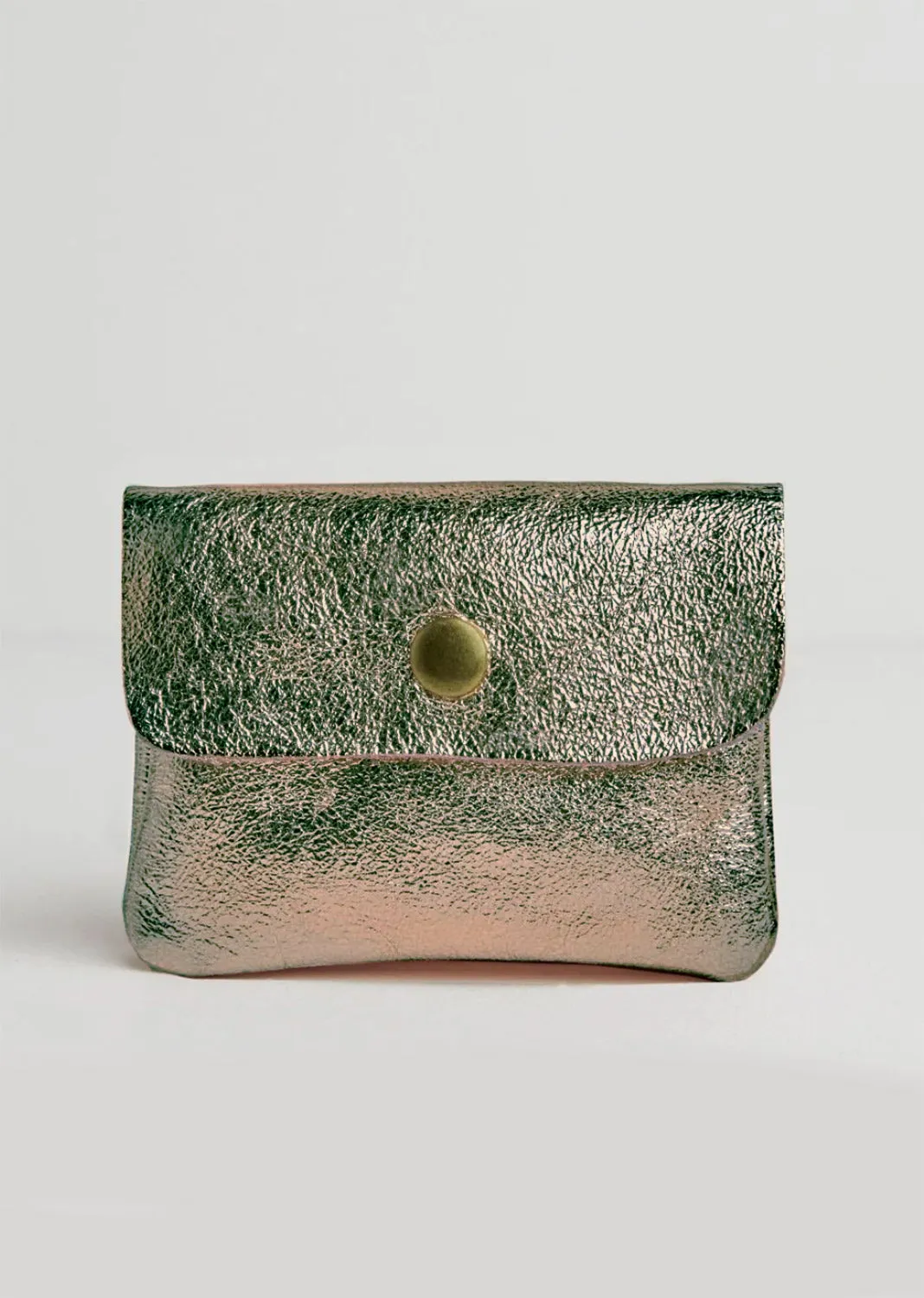 Metallic Small Leather Purse