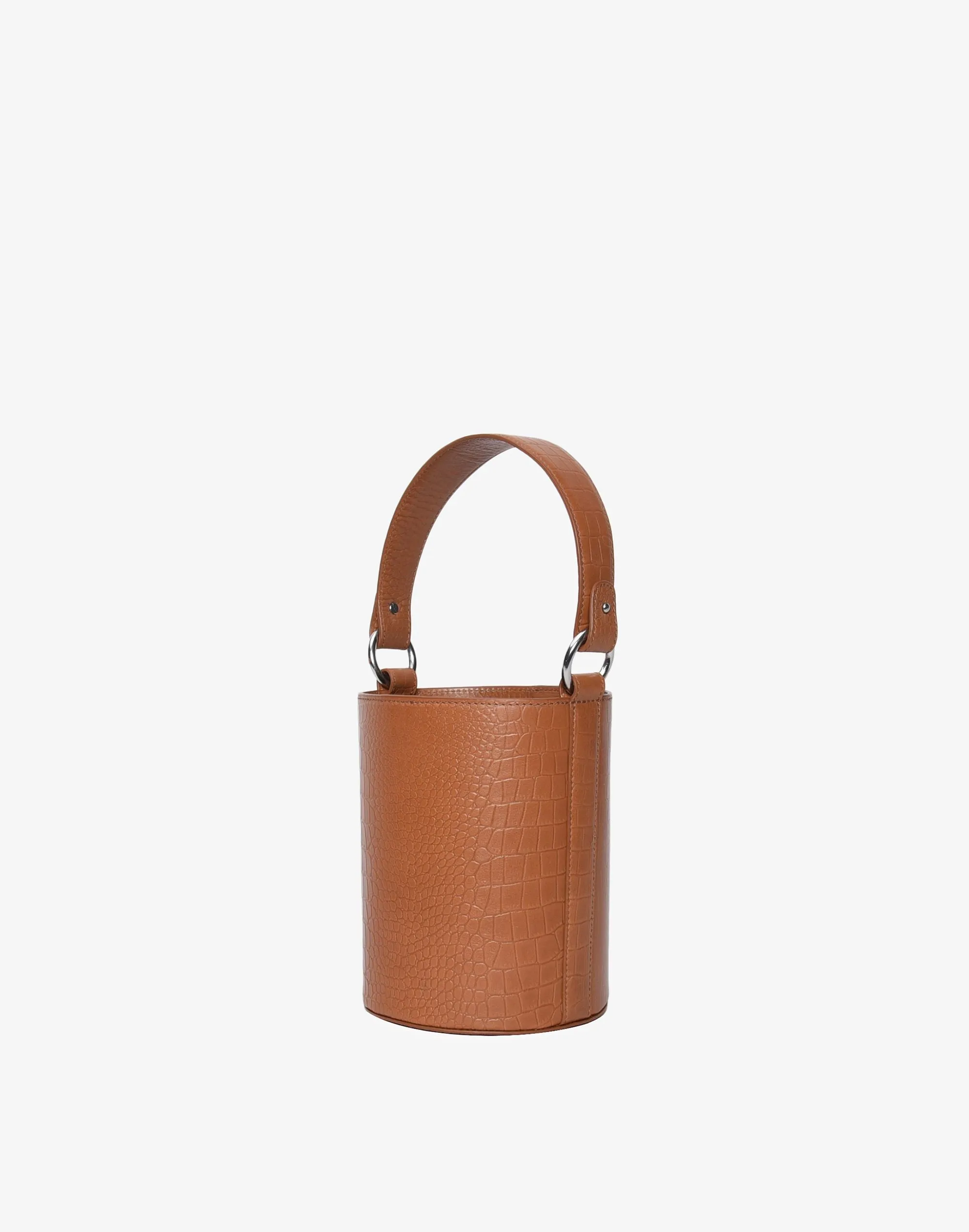 Mini Bucket Bag - Tan Croc