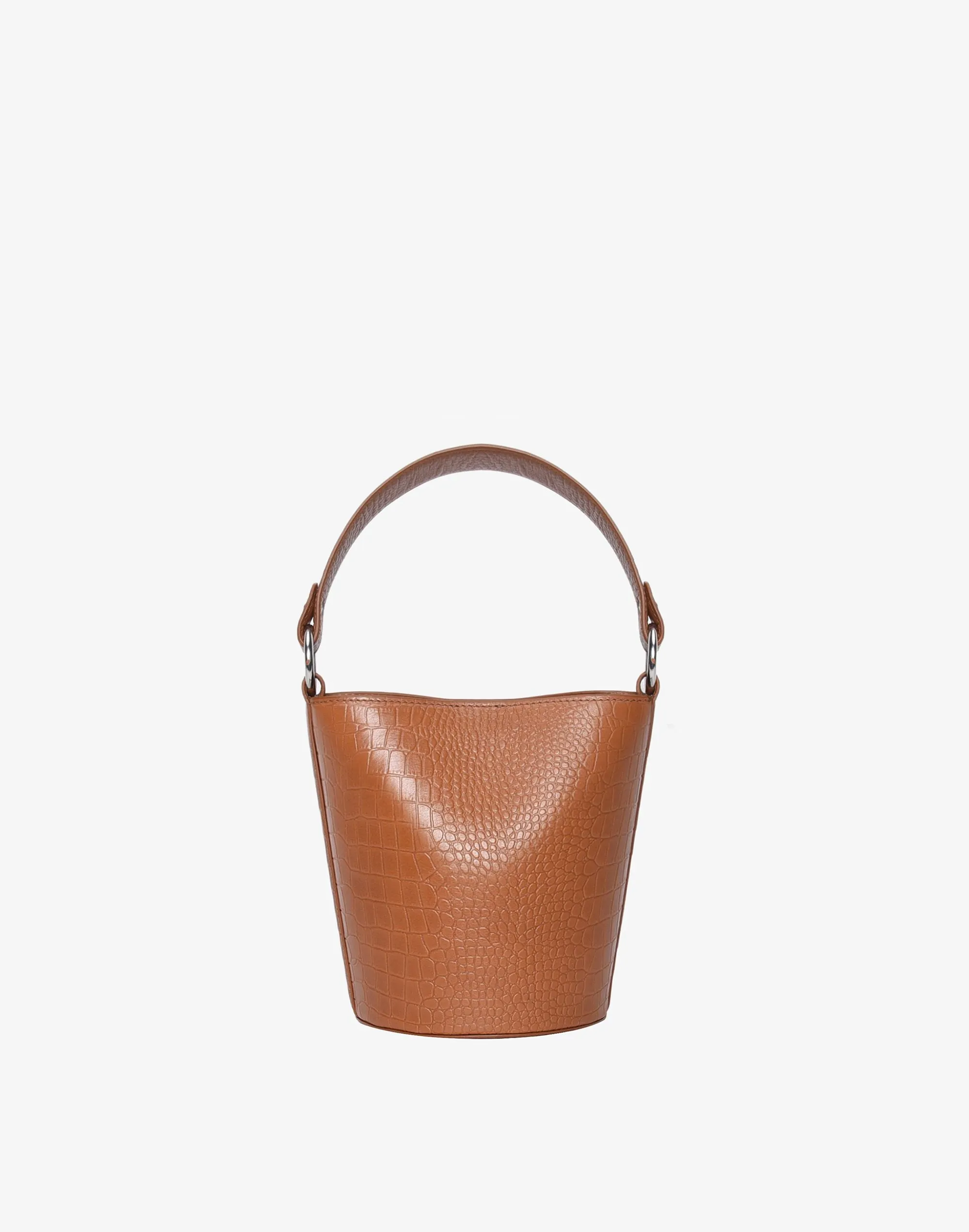 Mini Bucket Bag - Tan Croc