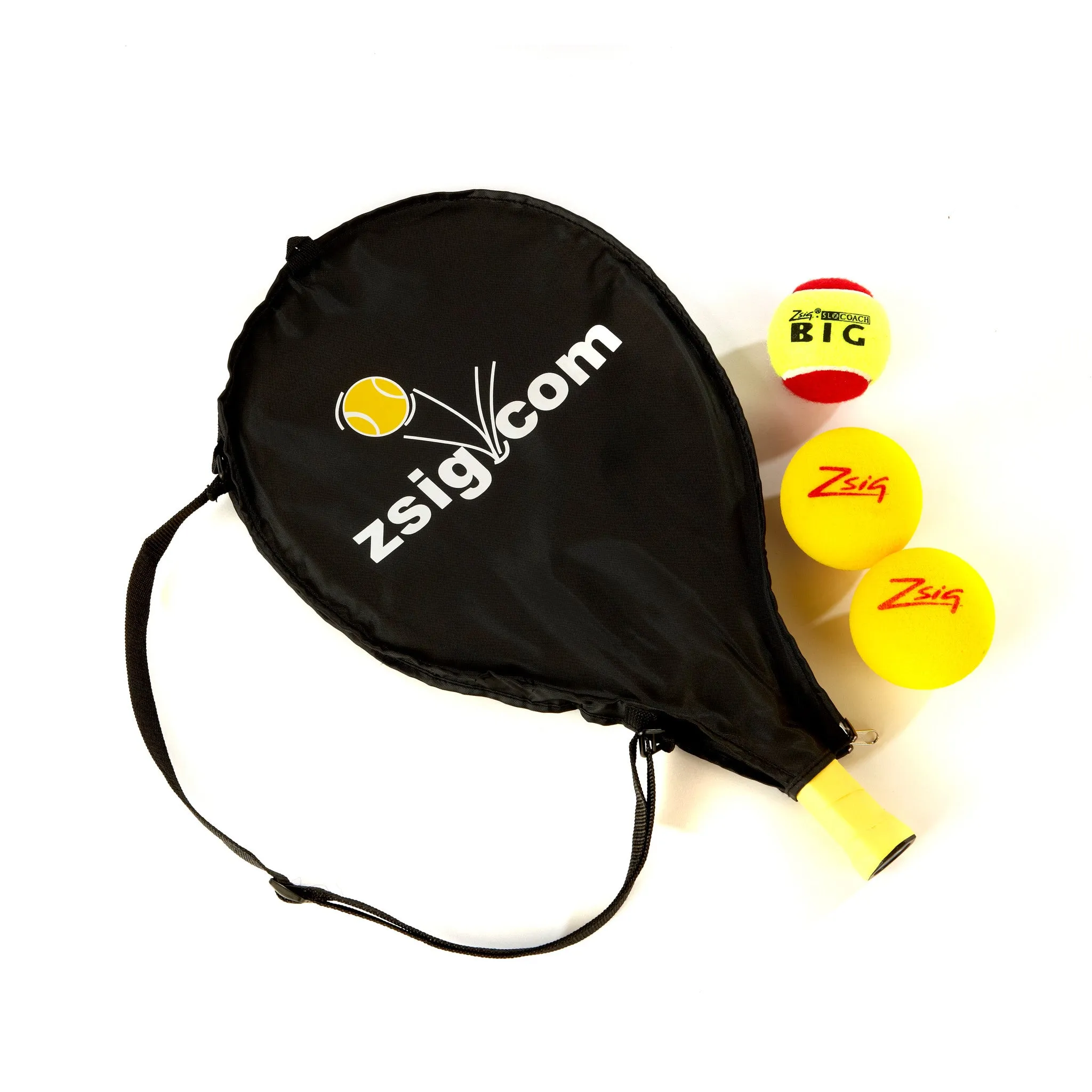 Mini Tennis | Red Stage | 19in Racket, Headcover & 3 Balls | Black