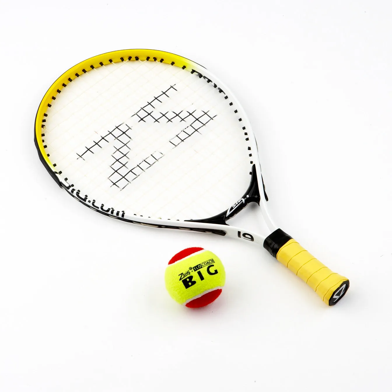 Mini Tennis | Red Stage | 19in Racket, Headcover & 3 Balls | Black