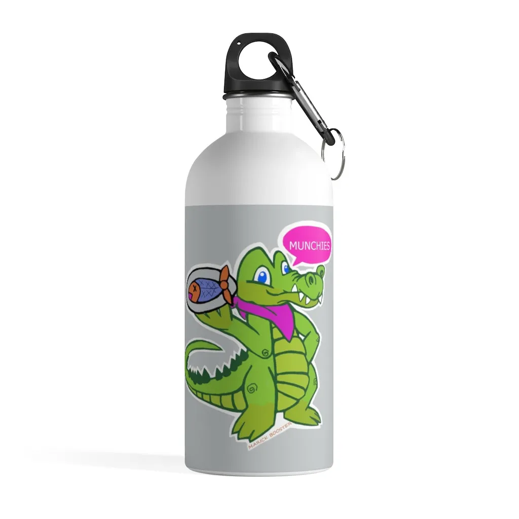 Munchies the Crocodile Stainless Steel Water Bottle