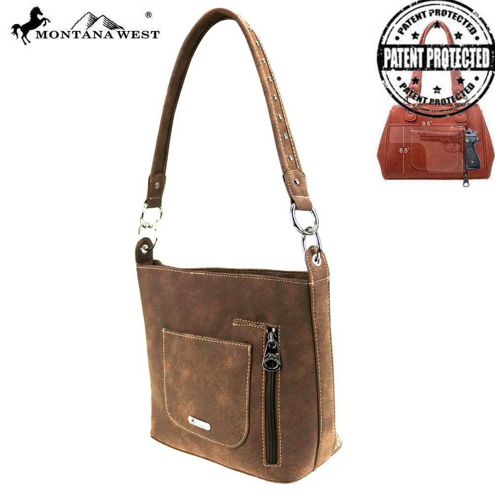 MW855G-918W  Montana West Embroidered Collection Concealed Carry Hobo Wallet Set