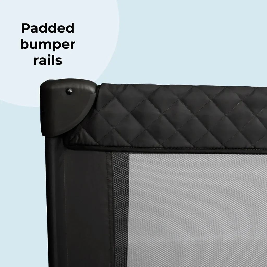 My Babiie Black Quilted Travel Cot