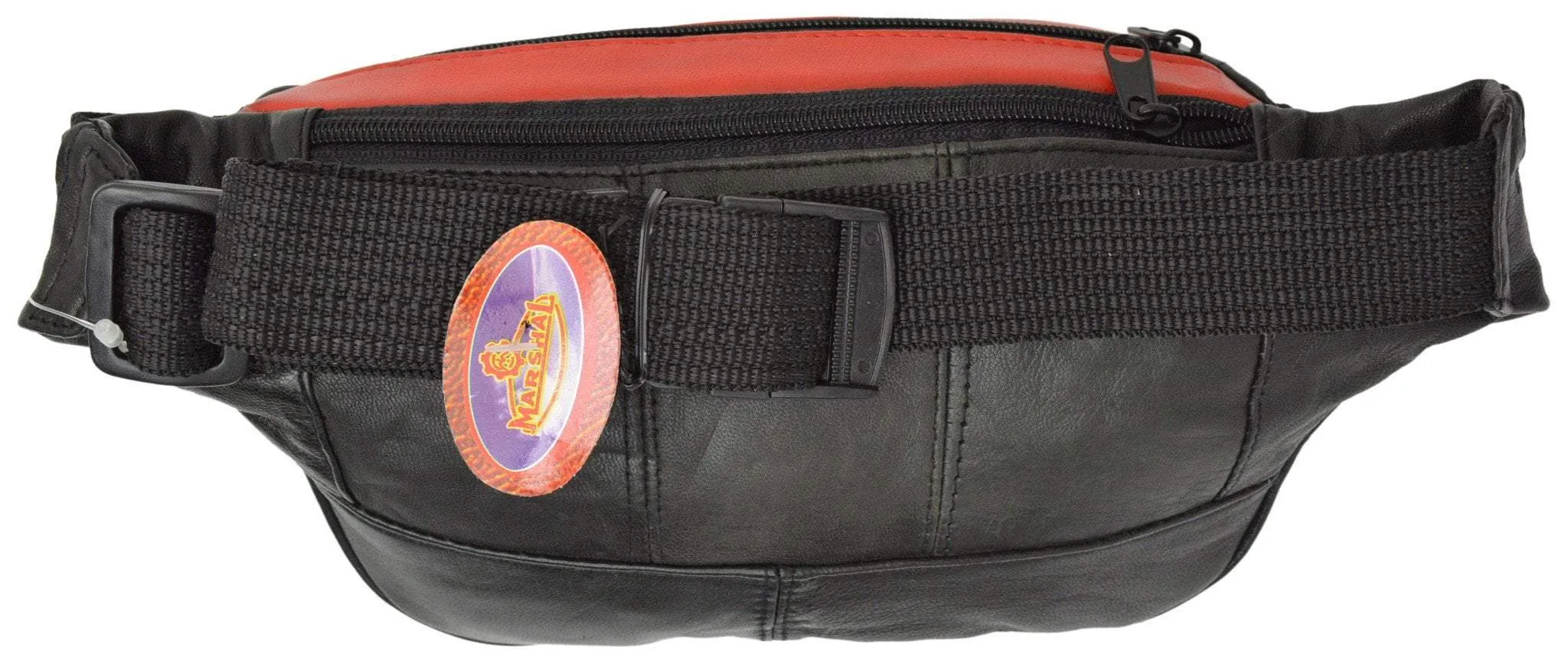 New Genuine Leather Canada Flag Waist Bag Fanny Pack with Adjustable Strap 963 (C)