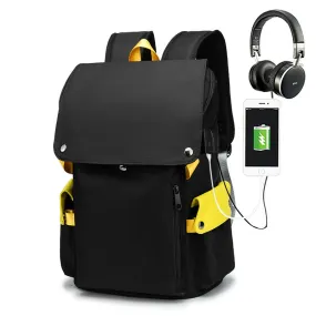 New Trend Campus Schoolbags for Boys and Girls Anti-Theft Large Capacity Backpack Men's Bag 15.6-Inch Computer Bag