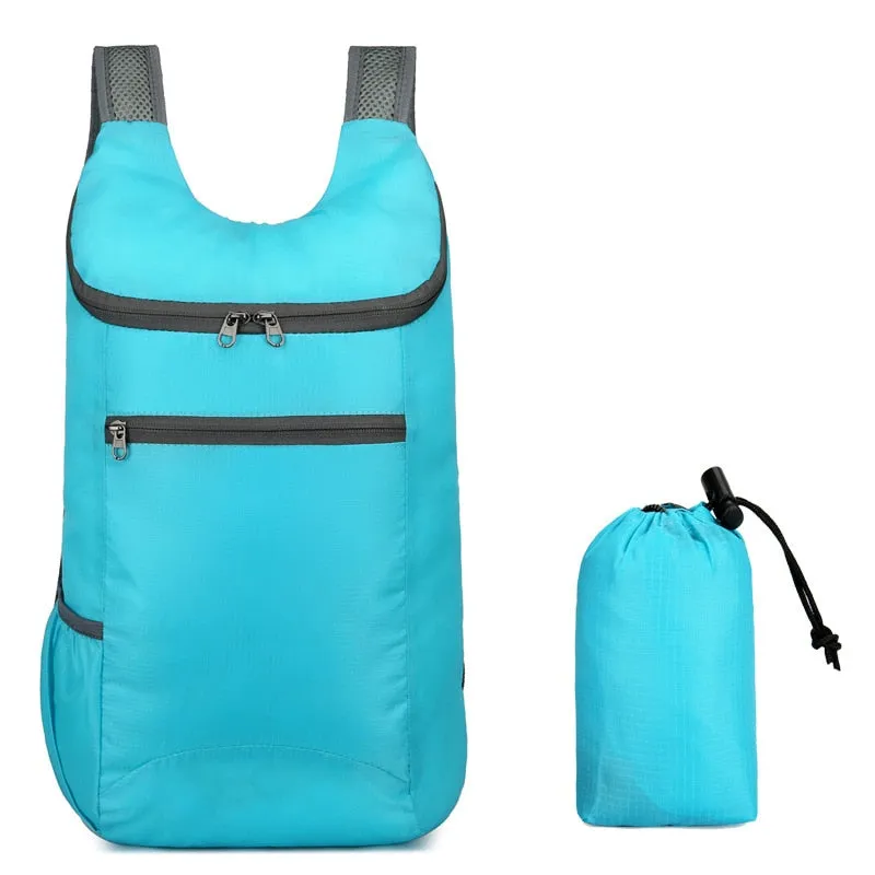 New waterproof backpack portable foldable bag large capacity for men and women