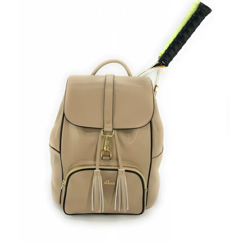 NiceAces Sara Tennis/Pickleball Backpack - Beige