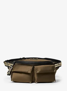 Olivia Large Studded Satin Belt Bag