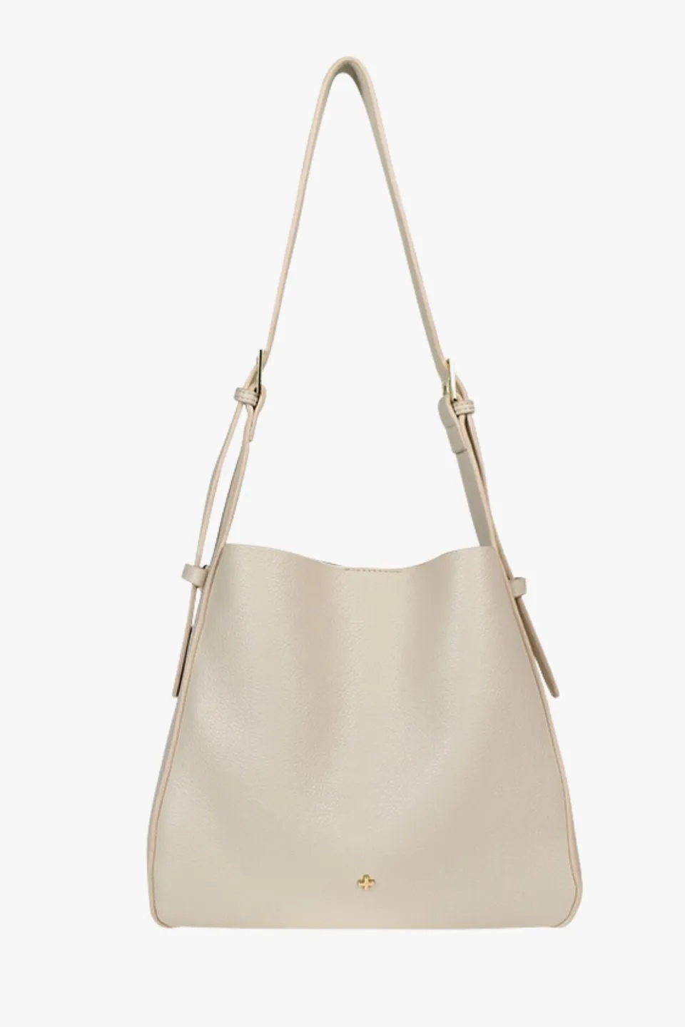 Otto Beige Grain Hobo Bucket Bag