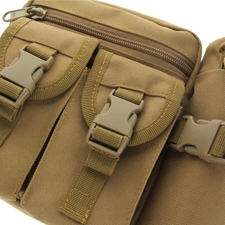 Outdoor Waist Bag with Water Bottle Pouch(Khaki)