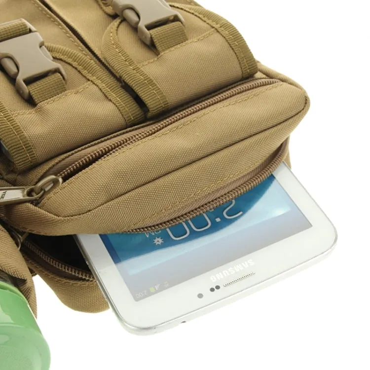 Outdoor Waist Bag with Water Bottle Pouch(Khaki)