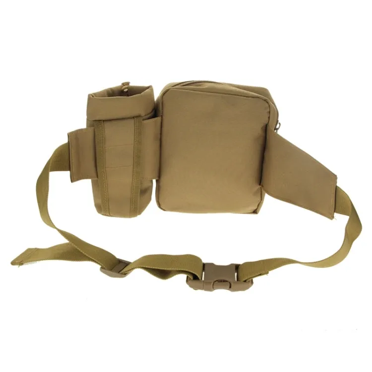 Outdoor Waist Bag with Water Bottle Pouch(Khaki)