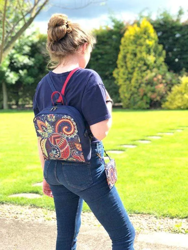 Paisley Bag, Personalized Women's Bohemian Backpack, Boho Crossbody Bag | Aris Bags