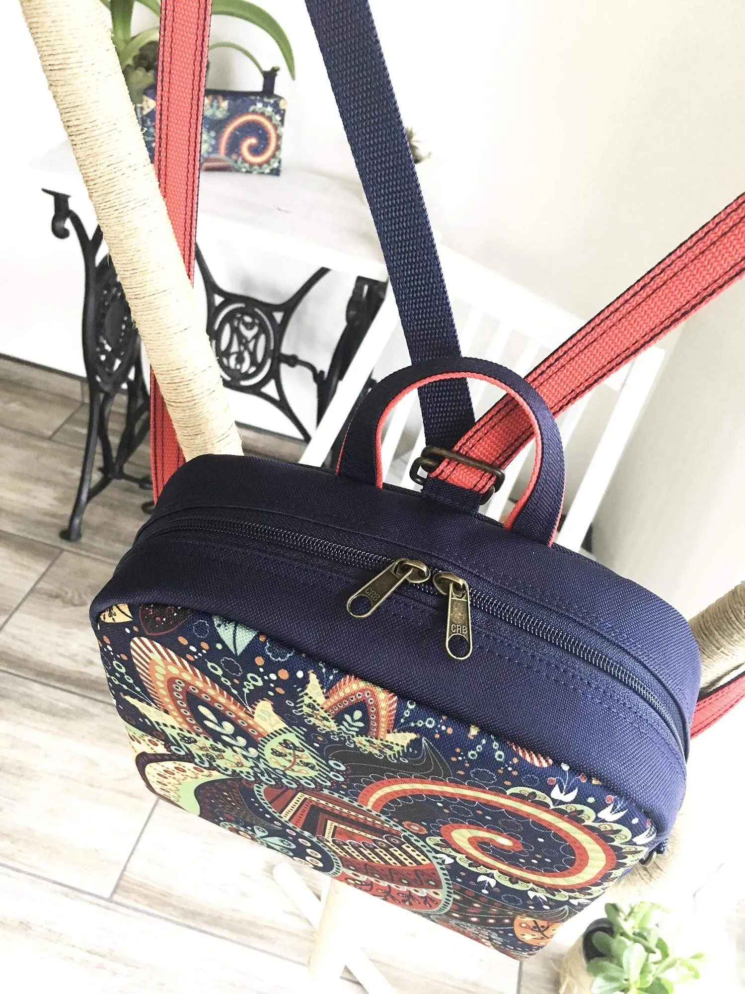 Paisley Bag, Personalized Women's Bohemian Backpack, Boho Crossbody Bag | Aris Bags