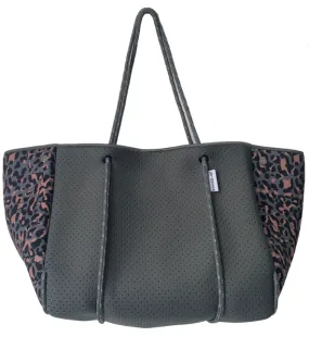 Perforated Neoprene Tote w/Leopard Sides