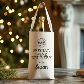 PERSONALISED - Special Wine Delivery - Christmas Bottle Bag