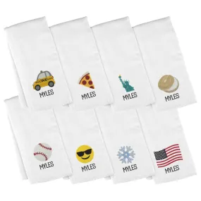 Personalized Emoji Burp Cloth - 8 Pack NYC