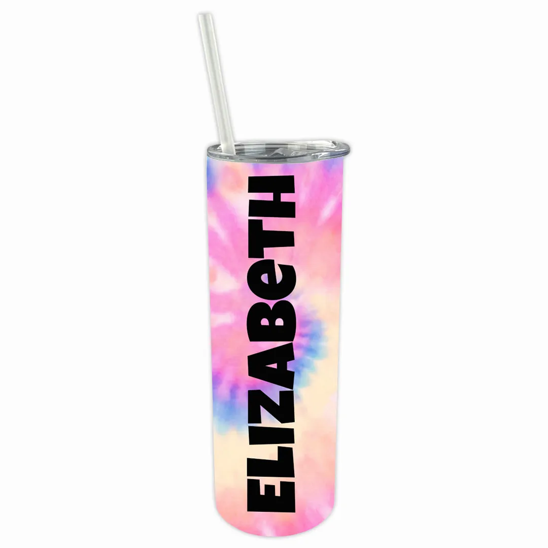 Personalized Tie Dye 30oz Double Walled Stainless Steel Bottle