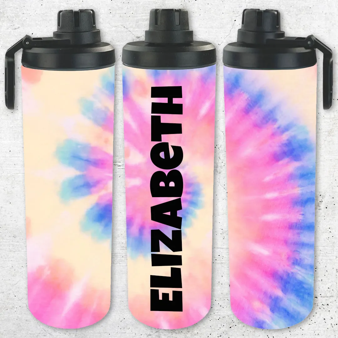 Personalized Tie Dye 30oz Double Walled Stainless Steel Bottle