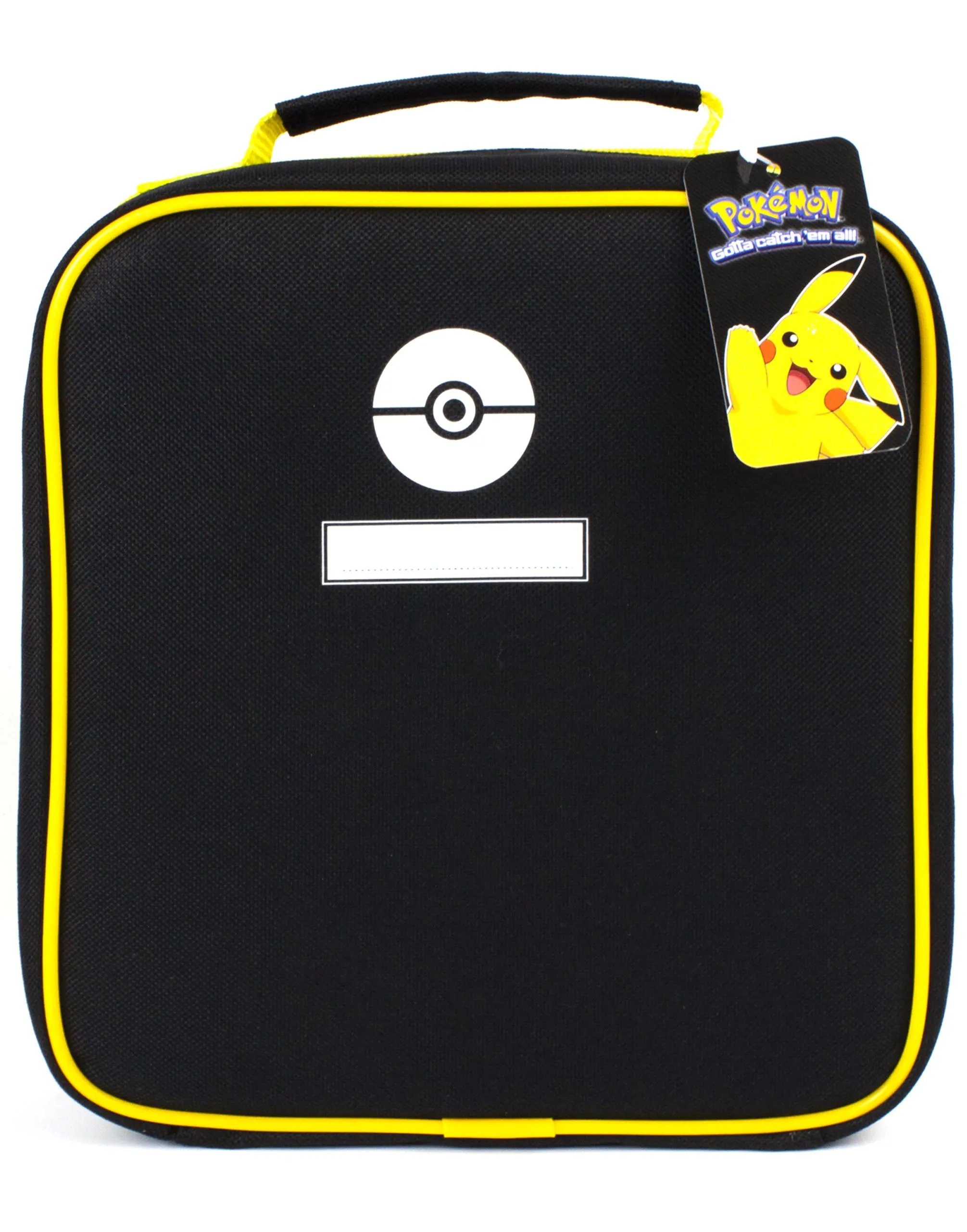 Pokemon Pikachu & Squirtle Boys Black Lunch Bag Bottle and 3 Snack Pot