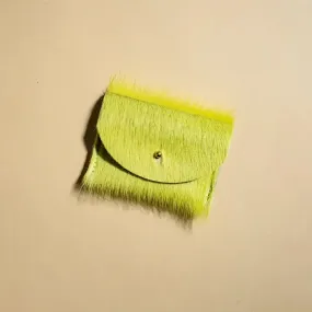 Primecut – Chartreuse Cowhide Card Holder