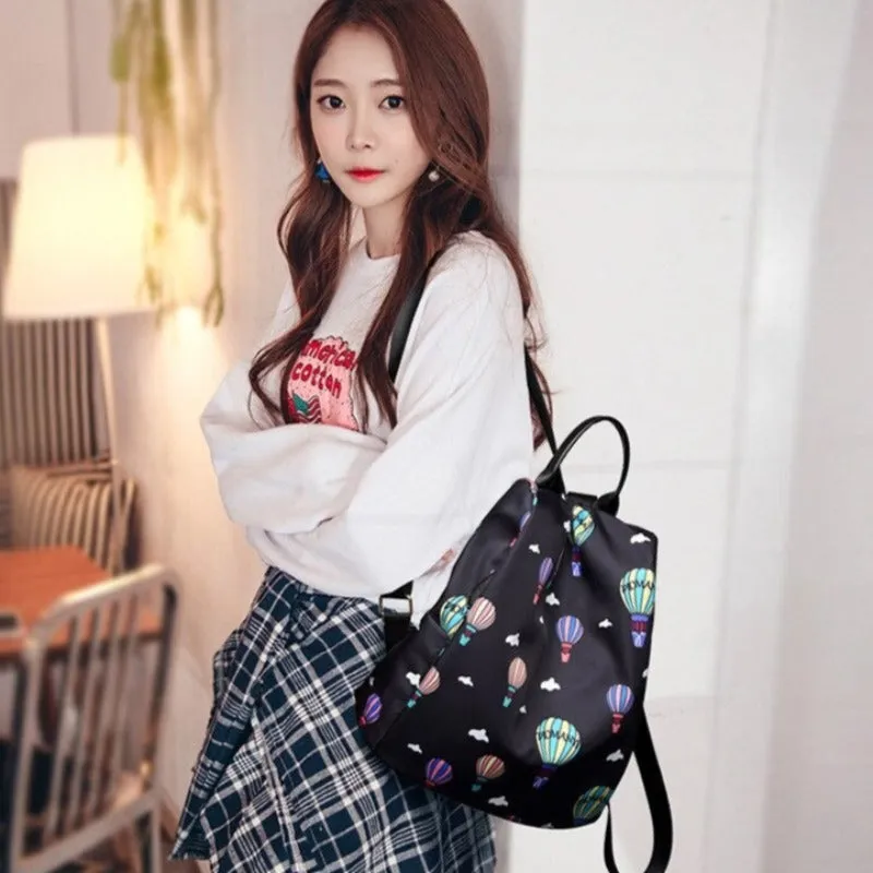 Printed Fashionable Anti Theft Backpack