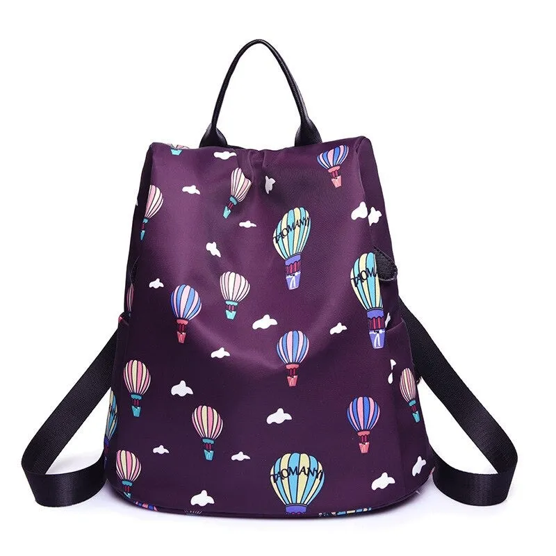 Printed Fashionable Anti Theft Backpack