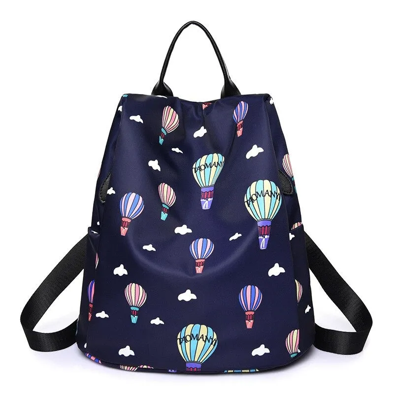 Printed Fashionable Anti Theft Backpack