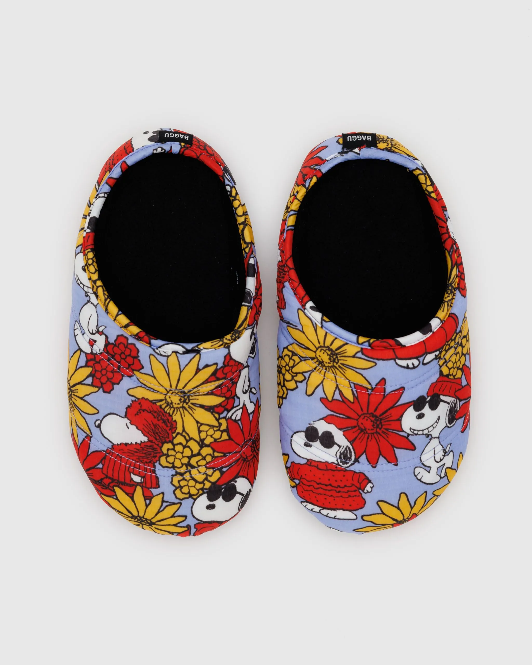 Puffy Slippers - Floral Snoopy