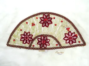 Red Simple Bridal wedding African Traditional engagement hand fan