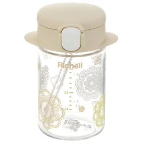 Richell - Aqulea Slim Sippy Straw Clear Tritan Baby Water Bottle Mug