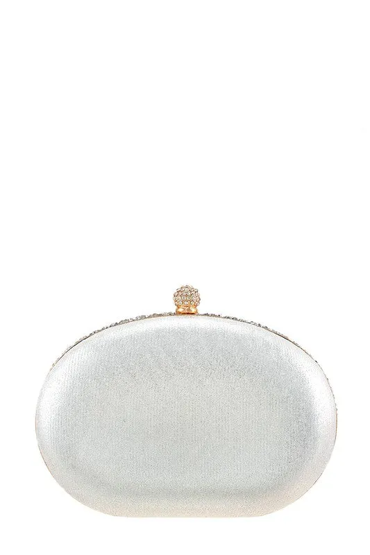 Sarah glitter purse, silver