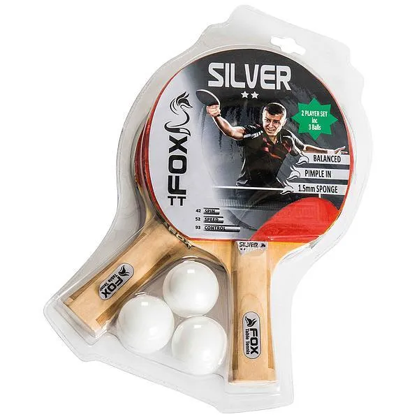 Silver 2 Player Table Tennis Set