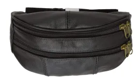 Slim Genuine Leather Waist Pouch Fanny Pack Multiple Colors